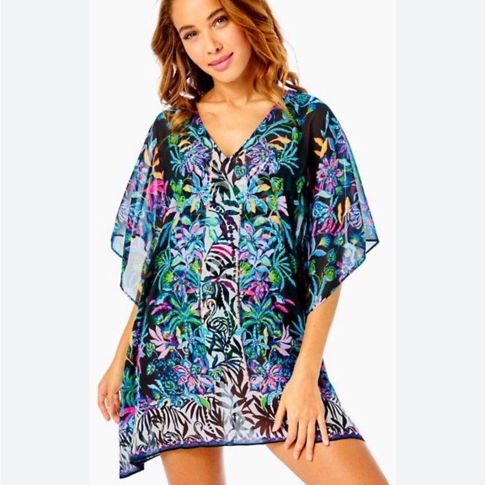 NWOT Lily Pulitzer Skyla Covetup in Onyx Paradise Glow in Size Large/X-Large